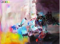 Obrazek Abstrakt - Sounds of the world k90044 90x120cm abstraktes Ölbild handgemalt