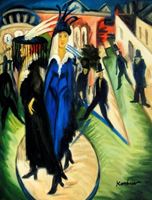 Afbeelding van Ernst Ludwig Kirchner - Potsdamer Platz a89294 30x40cm exquisites Ölbild