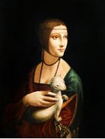 Εικόνα της Leonardo da Vinci - Dame mit Hermelin a89752 30x40cm exzellentes Ölgemälde Museumsqualität