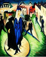 Resim Ernst Ludwig Kirchner - Potsdamer Platz b89319 40x50cm exquisites Ölbild