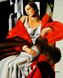 Εικόνα της Homage to T. de Lempicka - Portrait der Madame Boucard b89320 40x50cm Art Deco Ölgemälde handgemalt