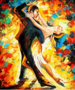 Εικόνα της Modern Art - The last dance c89360 50x60cm exquisites Ölbild