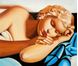 Afbeelding van Homage of Tamara de Lempicka - Die Schläferin I c89395 50x60cm Art Deco Ölbild handgemalt