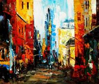 Εικόνα της Modern art - The Streets of Brooklyn c89404 50x60cm exquisites Ölbild