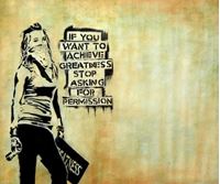 Afbeelding van Homage to Banksy - Achieve greatness c89421 50x60cm exquisites Ölbild