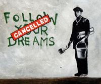 Afbeelding van Homage to Banksy - Follow your Dreams c89430 50x60cm exquisites Ölbild