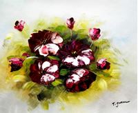 Εικόνα της Modern Art - Das Blumenfest c89442 50x60cm handgemaltes Gemälde