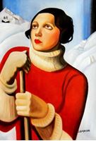 Afbeelding van Homage to T. Lempicka - Sain Moritz d89452 60x90cm handgemaltes Gemälde