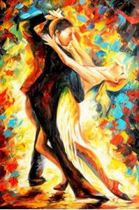 Εικόνα της Modern Art - The last dance d89456 60x90cm exquisites Ölbild