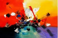 Afbeelding van Abstrakt - Rhythm of light d89501 60x90cm abstraktes Ölbild handgemalt