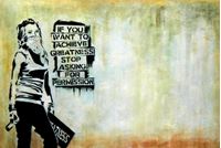 Afbeelding van Homage to Banksy - Achieve greatness d89504 60x90cm exquisites Ölbild
