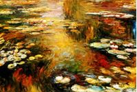 Immagine di Claude Monet - Seerosen im Sommer d89510 60x90cm exquisites Ölbild