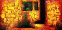 Afbeelding van Asbtrakt - Siegessäule Berlin f89569 60x120cm abstraktes Ölgemälde handgemalt