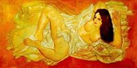 Afbeelding van Egon Schiele - Akt 62 f89585 60x120cm handgemaltes Ölgemälde
