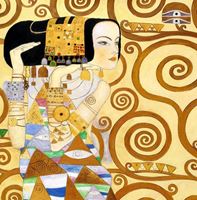 Resim Gustav Klimt - Die Erwartung g89760 80x80cm exquisites Ölgemälde