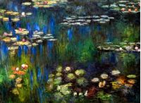Immagine di Claude Monet - Seerosen im Frühling i89670 80x110cm Ölgemälde handgemalt