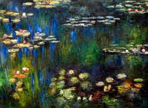 Picture of Claude Monet - Seerosen im Frühling i89670 80x110cm Ölgemälde handgemalt