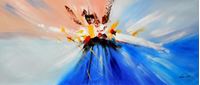 Imagen de Abstract - Origin of passion t89710 75x180cm modernes Ölbild handgemalt