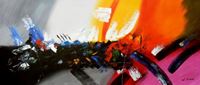 Bild von Abstrakt - Sounds of the world t89712 75x180cm abstraktes Ölbild handgemalt