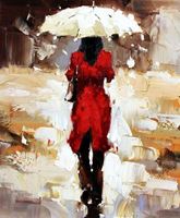 Εικόνα της Modern Art - Raingirl c90121 50x60cm exquisites Ölgemälde