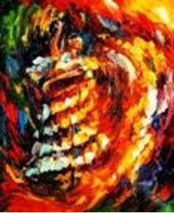 Εικόνα της Modern Art - La Flamenco c89826 50x60cm stilvolles Ölgemälde