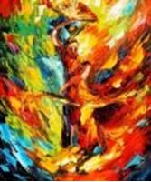 Εικόνα της Modern Art - La Flamenco II c89833 50x60cm stilvolles Ölgemälde