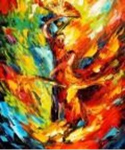 Εικόνα της Modern Art - La Flamenco II c89833 50x60cm stilvolles Ölgemälde