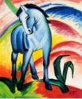 Image de Franz Marc - Blaues Pferd c89846 50x60cm Expressionismus Ölgemälde