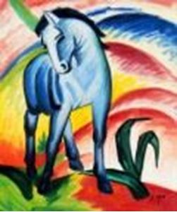Afbeelding van Franz Marc - Blaues Pferd c89846 50x60cm Expressionismus Ölgemälde