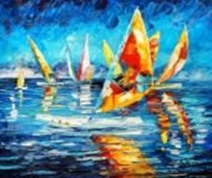 Εικόνα της Modern Art - Berlin Wannsee c89862 50x60cm modernes Ölgemälde