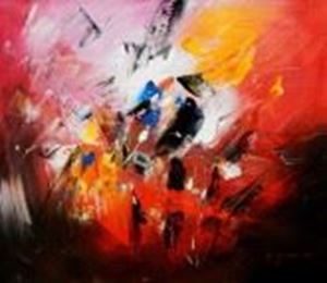 Bild von Abstract - Impact study c89878 50x60cm abstraktes Ölgemälde