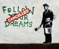 Afbeelding van Homage to Banksy - Follow your Dreams c89881 50x60cm exquisites Ölbild