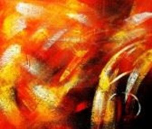 Bild von Abstrakt - Der Funkenflug c89885 50x60cm abstraktes Ölbid handgemalt