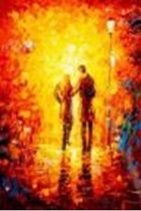 Εικόνα της Modern Art - Berlin Spaziergang im Grunewald d89941 60x90cm Ölbild handgemalt