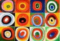 Obrazek Wassily Kandinsky - Farbstudie Quadrate d89986 60x90cm exquisites Ölgemälde