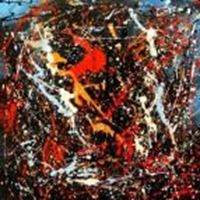 Resim Autumn Rhythm Homage of Pollock g90219 80x80cm abstraktes Ölgemälde handgemalt