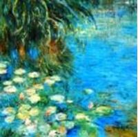 Immagine di Claude Monet - Seerosen und Schilf g90247 80x80cm Ölgemälde handgemalt