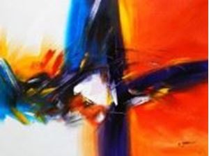 Bild von Abstract - Impact study i90286 80x110cm abstraktes Ölgemälde