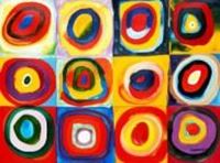 Resim Wassily Kandinsky - Farbstudie Quadrate i90294 80x110cm exquisites Ölgemälde
