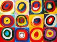 Εικόνα της Wassily Kandinsky - Farbstudie Quadrate i90294 80x110cm exquisites Ölgemälde