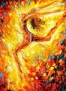 Εικόνα της Modern Art - Passion der Tänzerin i90299 80x110cm abstraktes Ölbild