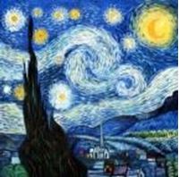 Image de Vincent van Gogh - Sternennacht m90345 120x120cm exzellentes Ölgemälde handgemalt