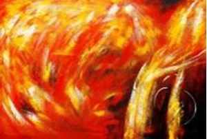 Bild von Abstrakt - Der Funkenflug p90402 120x180cm abstraktes Ölbid handgemalt
