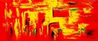 Afbeelding van Abstrakt - Hot summer in Santa Fe t90381 75x180cm Ölbild handgemalt