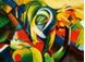 Εικόνα της Franz Marc - Der Mandrill a90464 30x40cm Expressionismus Ölgemälde handgemalt
