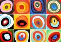 Obrazek Wassily Kandinsky - Farbstudie Quadrate d90604 60x90cm exquisites Ölgemälde