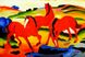 Afbeelding van Franz Marc - Weidende Pferde d90607 60x90cm Ölgemälde handgemalt