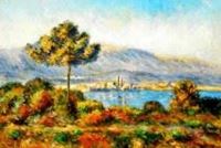 Resim Claude Monet - Blick auf Antibes von Notre Dame d90623 60x90cm Ölgemälde handgemalt