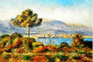 Afbeelding van Claude Monet - Blick auf Antibes von Notre Dame d90623 60x90cm Ölgemälde handgemalt