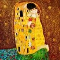 Immagine di Gustav Klimt - Der Kuss e90562 60x60cm Jugendstil Ölgemälde handgemalt